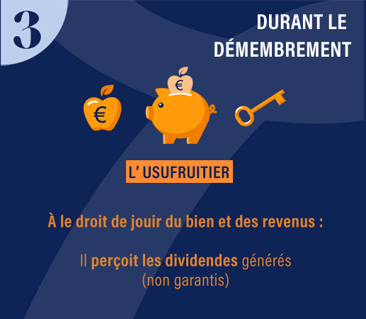 durant le démembrement - usufruitier